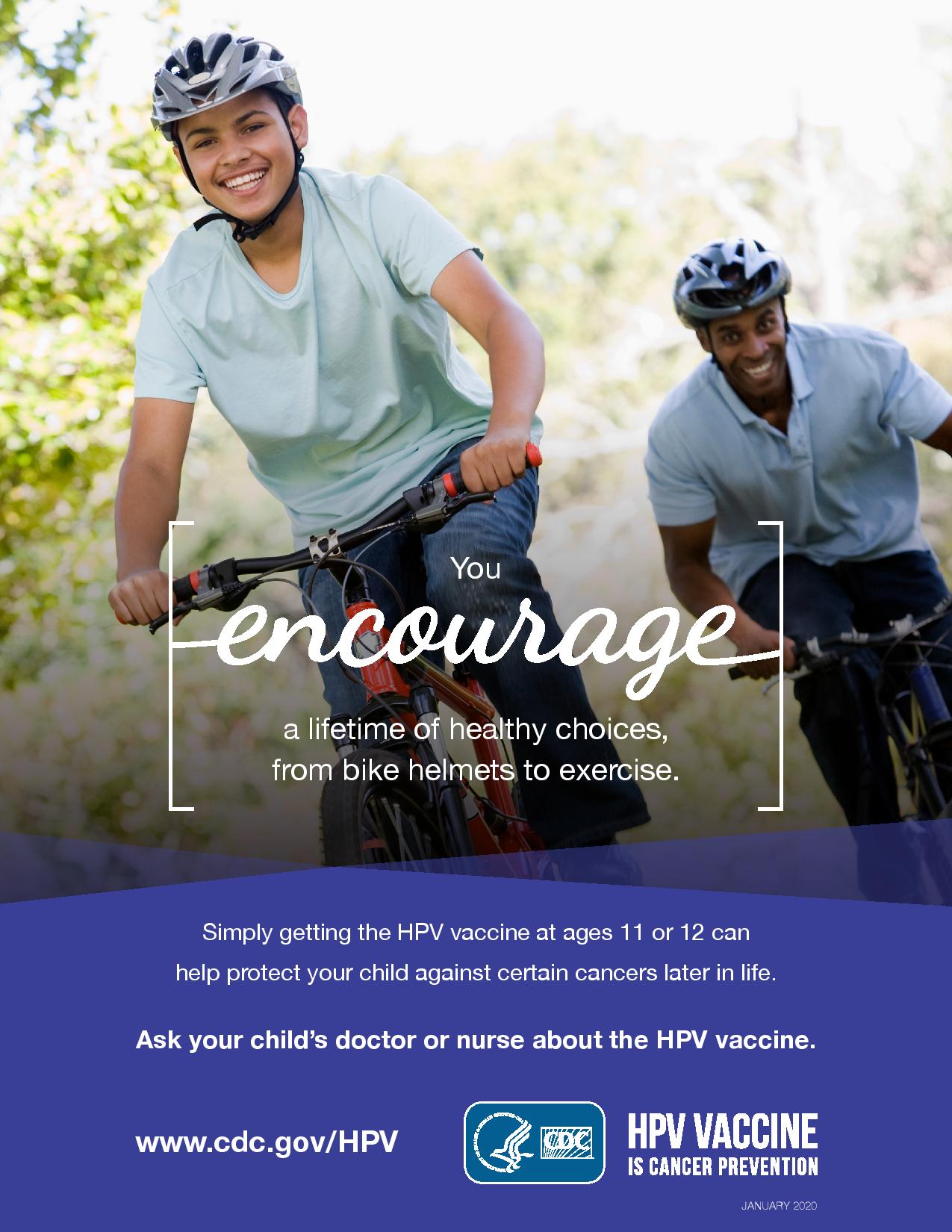 Bike Riders Encouraging HPV Vaccine